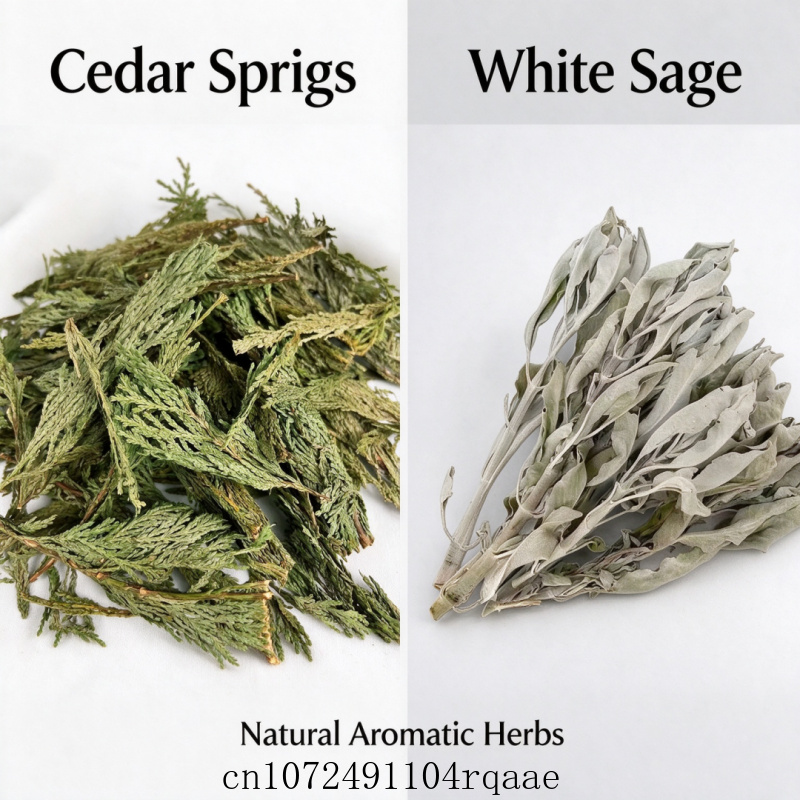 Dried Herbs - Ghirlande di Salvia Bianca Essiccata e