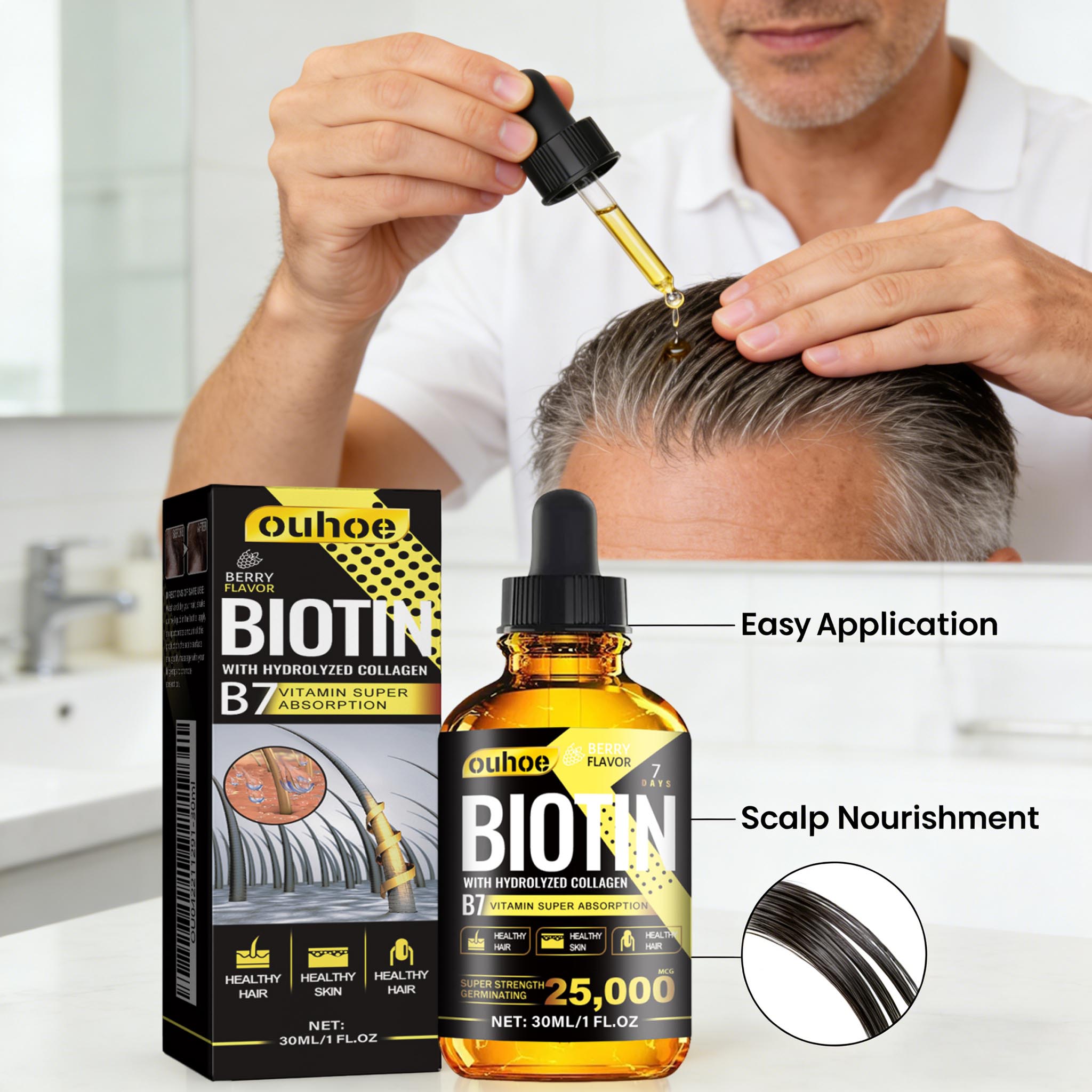 Ginger Tea - Olio per Capelli alla Biotina, Siero