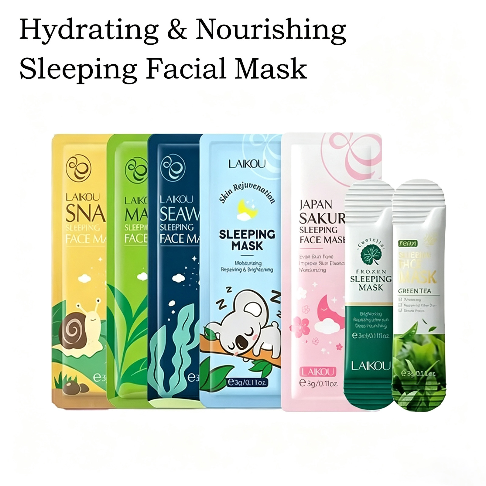 LAIKOU Set di 7 Maschere Viso  - Chamomile Tea recensione e prezzo