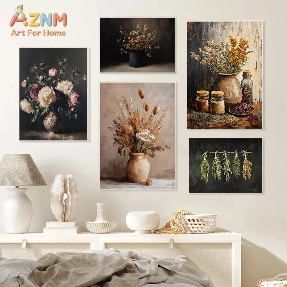 AZNM Stampa su tela con fiori  - Dried Herbs recensione e prezzo